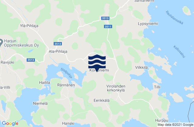 Mapa de mareas Virolahti, Finland