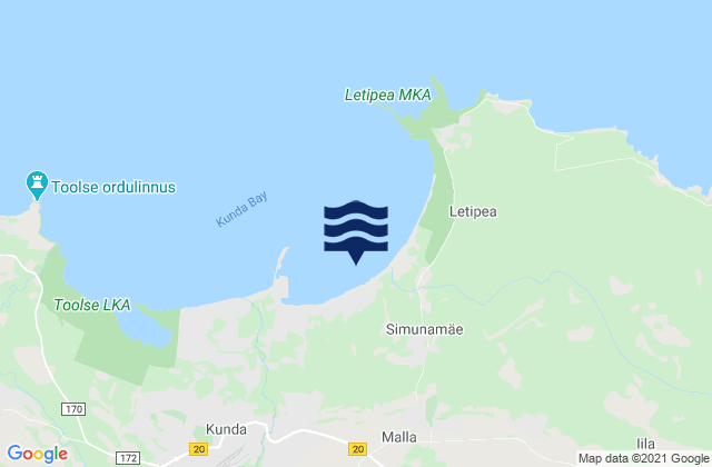 Mapa de mareas Viru-Nigula vald, Estonia
