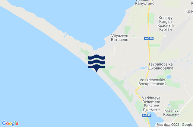 Mapa de mareas Vityazevo, Russia