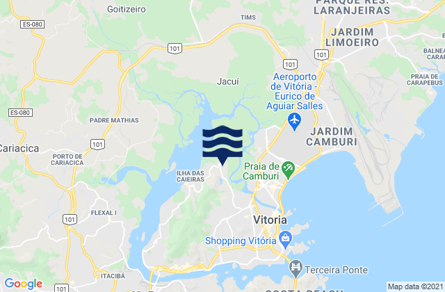 Mapa de mareas Vitória, Brazil