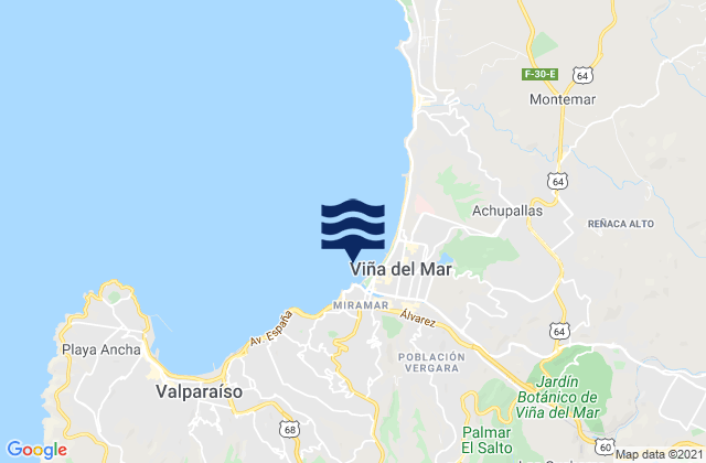 Mapa de mareas Viña del Mar, Chile
