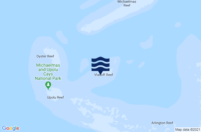 Mapa de mareas Vlasoff Cay, Australia