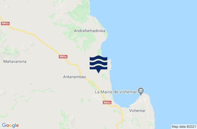Mapa de mareas Vohemar, Madagascar