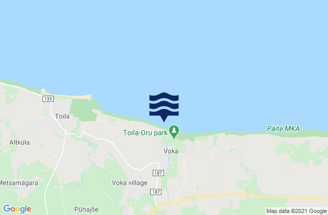 Mapa de mareas Voka, Estonia