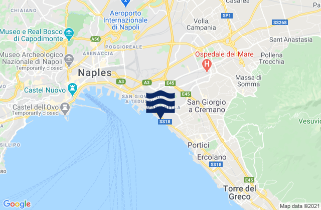Mapa de mareas Volla, Italy