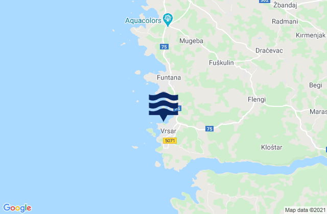 Mapa de mareas Vrsar-Orsera, Croatia