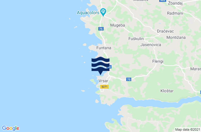 Mapa de mareas Vrsar, Croatia