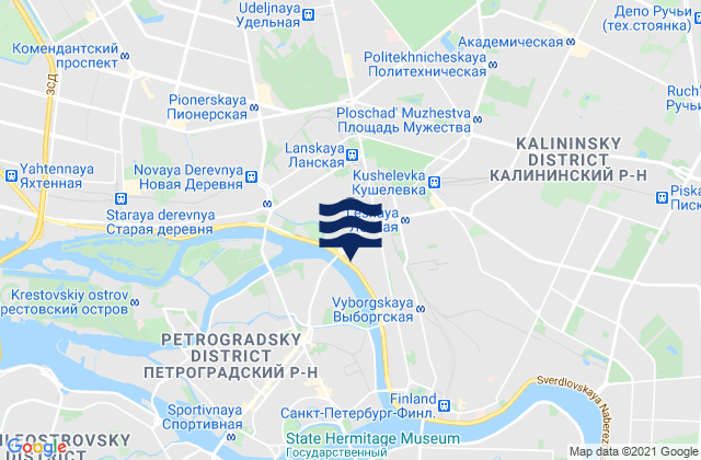Mapa de mareas Vyborgskiy Rayon, Russia