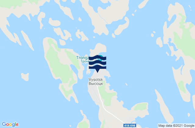 Mapa de mareas Vysotsk, Russia