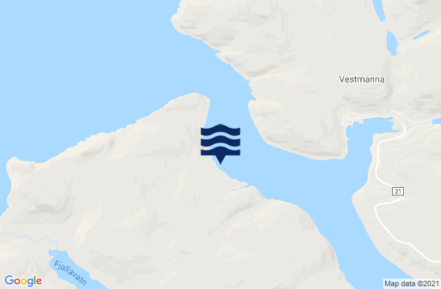Mapa de mareas Vágar, Faroe Islands