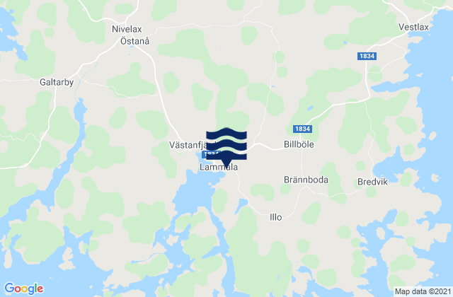 Mapa de mareas Västanfjärd, Finland