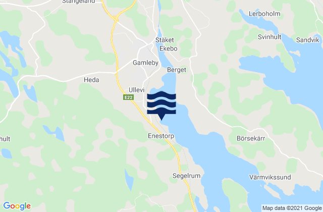 Mapa de mareas Västerviks Kommun, Sweden