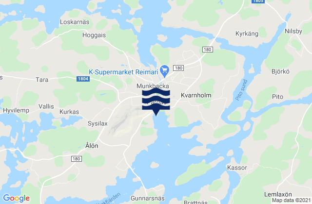 Mapa de mareas Väståboland, Finland