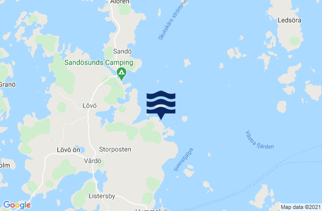 Mapa de mareas Vårdö, Aland Islands