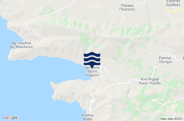 Mapa de mareas Vília, Greece