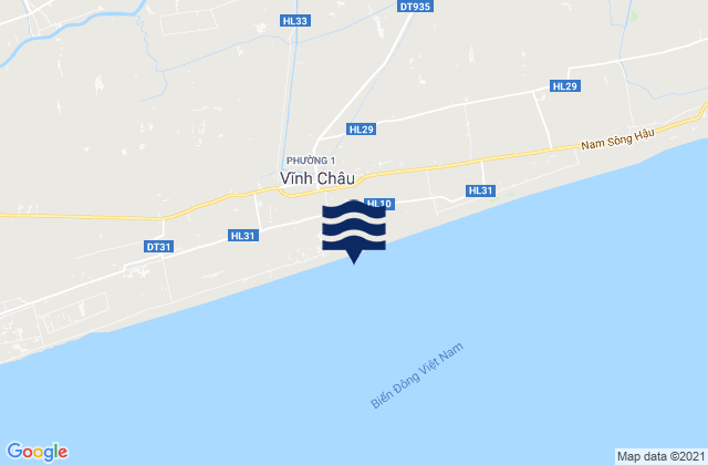 Mapa de mareas Vĩnh Châu, Vietnam