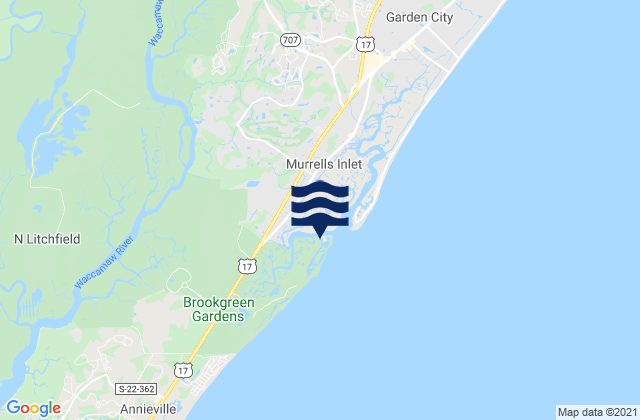 Mapa de mareas Wachesaw Landing, United States