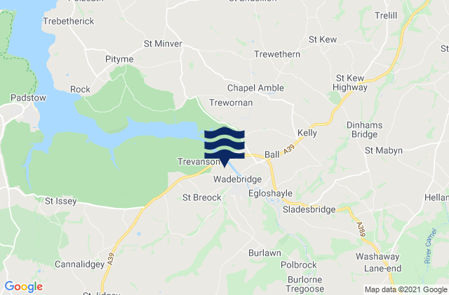 Mapa de mareas Wadebridge, United Kingdom