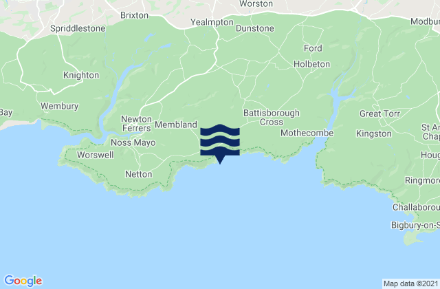 Mapa de mareas Wadham Rocks Beach, United Kingdom