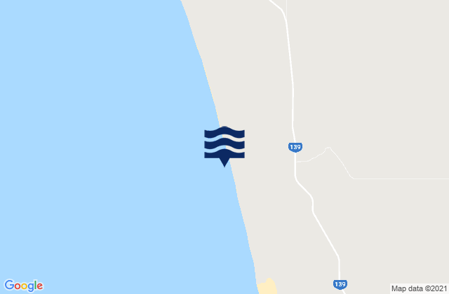 Mapa de mareas Wagoe Beach, Australia