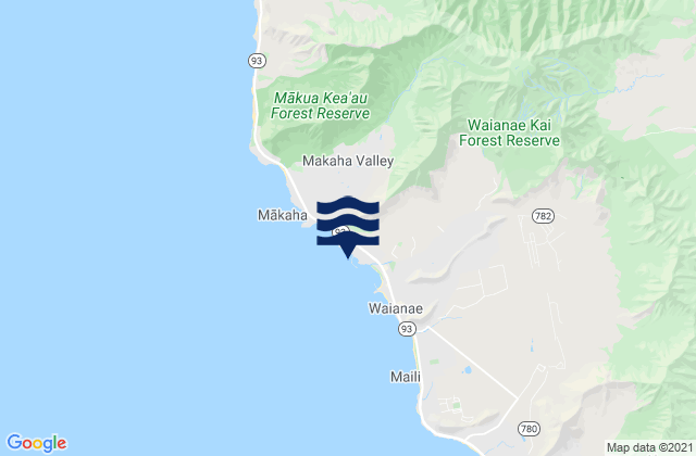 Mapa de mareas Waianae Pokai Bay, United States