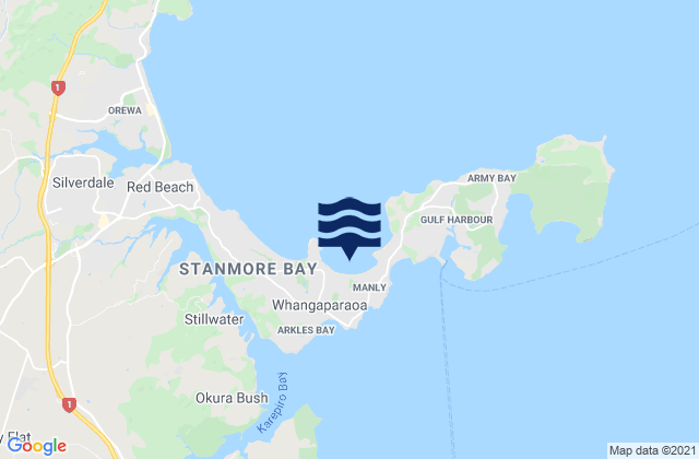 Mapa de mareas Waiau Bay, New Zealand