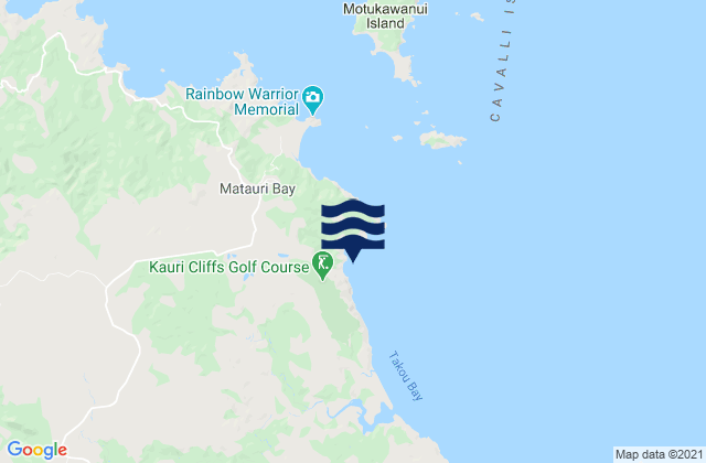 Mapa de mareas Waiaua Bay, New Zealand