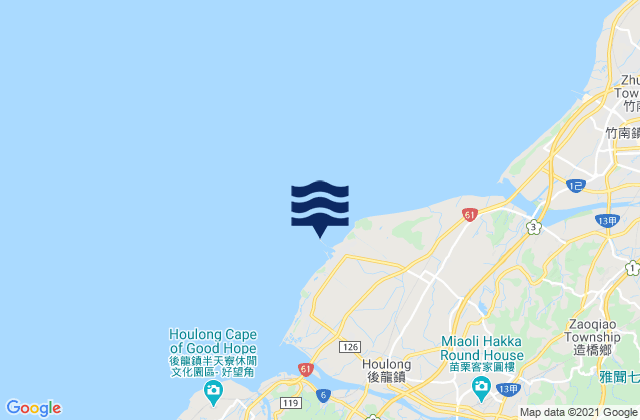Mapa de mareas Waibu Yugang, Taiwan