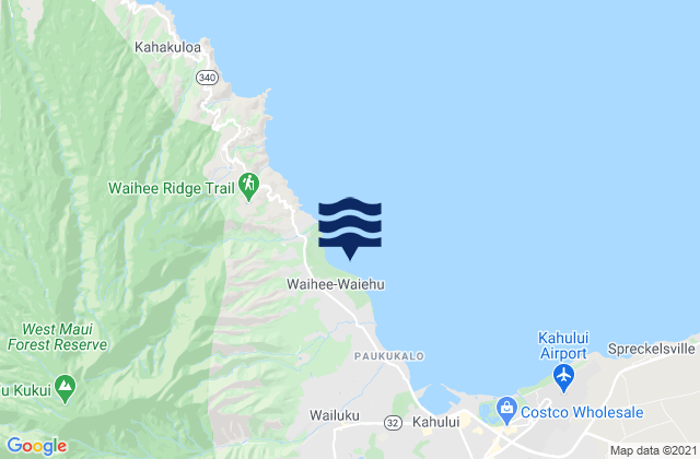 Mapa de mareas Waihee-Waiehu, United States