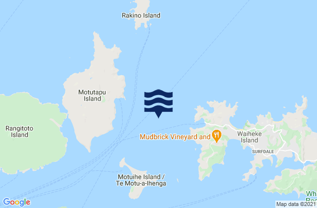 Mapa de mareas Waiheke Island, New Zealand