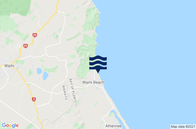 Mapa de mareas Waihi Beach, New Zealand