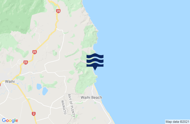 Mapa de mareas Waihi, New Zealand