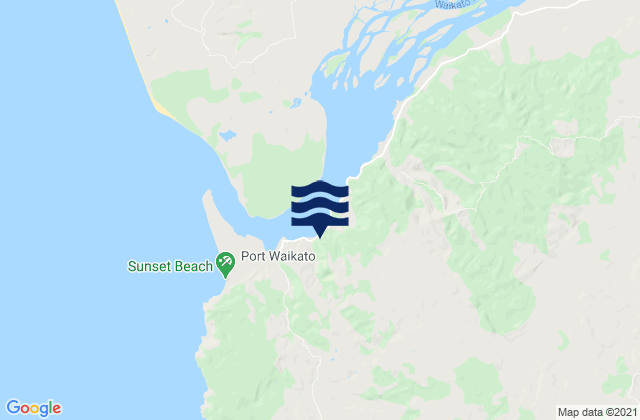 Mapa de mareas Waikato River Entrance, New Zealand