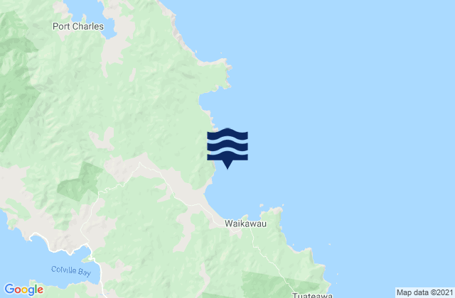 Mapa de mareas Waikawau Bay, New Zealand