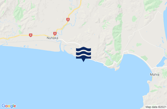 Mapa de mareas Waikokopu, New Zealand