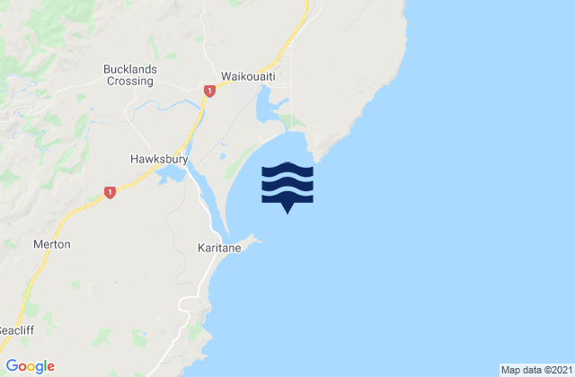 Mapa de mareas Waikouaiti Bay, New Zealand