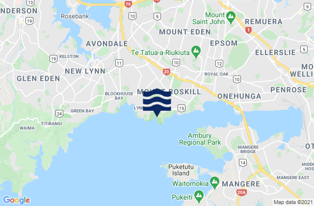 Mapa de mareas Waikowhai Bay, New Zealand
