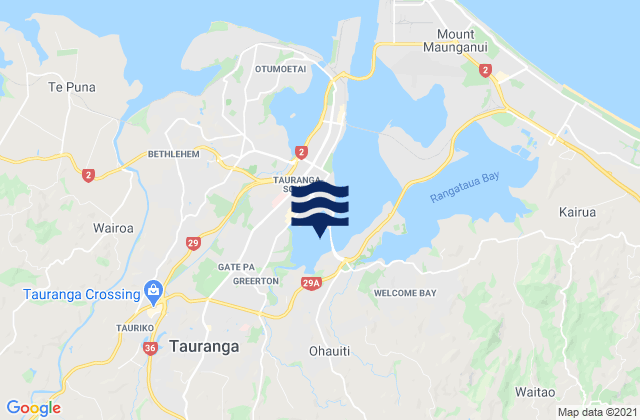 Mapa de mareas Waimapu Estuary, New Zealand