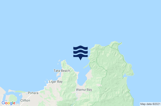 Mapa de mareas Wainui Bay, New Zealand