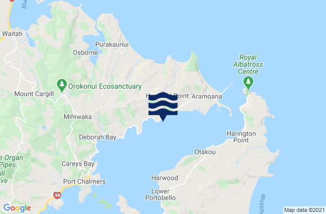 Mapa de mareas Waipuna Bay, New Zealand