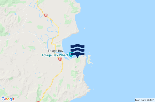Mapa de mareas Wairere Beach, New Zealand