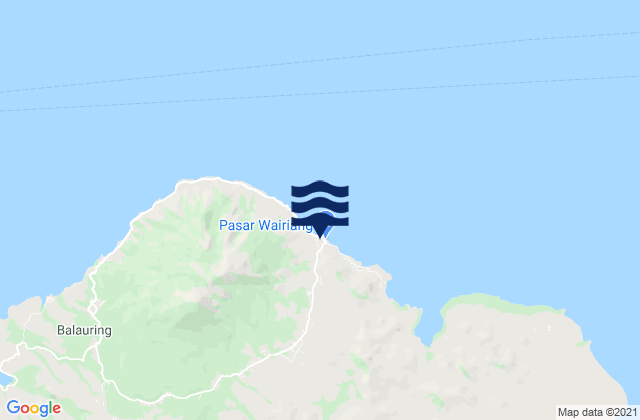 Mapa de mareas Wairiang, Indonesia