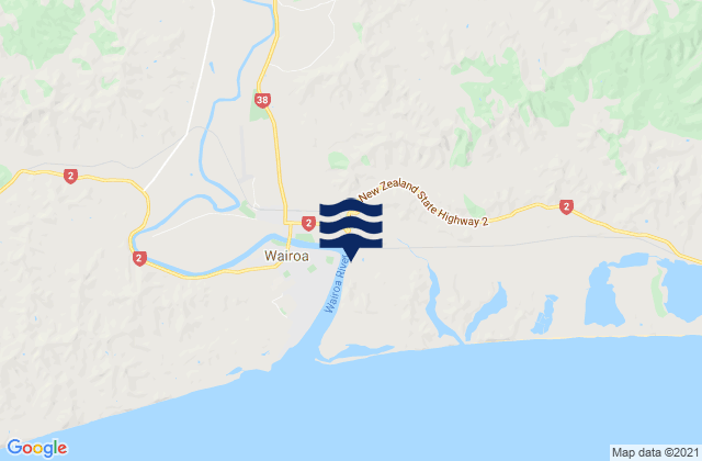 Mapa de mareas Wairoa District, New Zealand