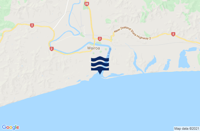 Mapa de mareas Wairoa River Mouth, New Zealand