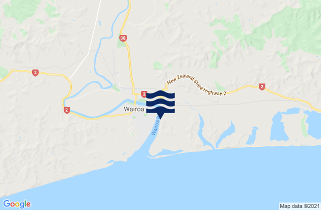 Mapa de mareas Wairoa, New Zealand