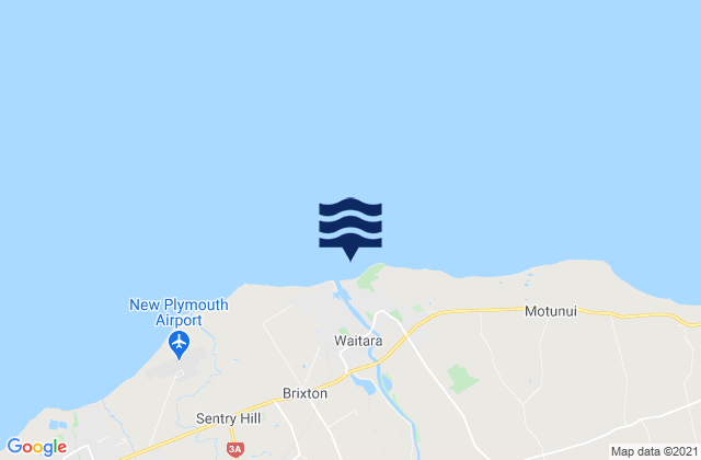 Mapa de mareas Waitara River Entrance, New Zealand