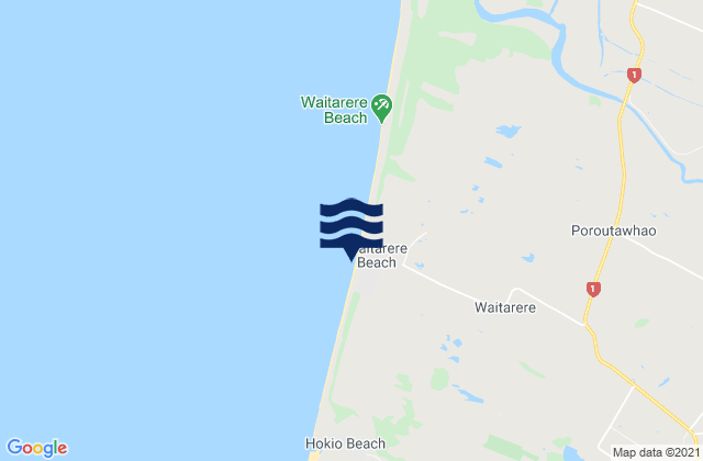 Mapa de mareas Waitarere Beach, New Zealand