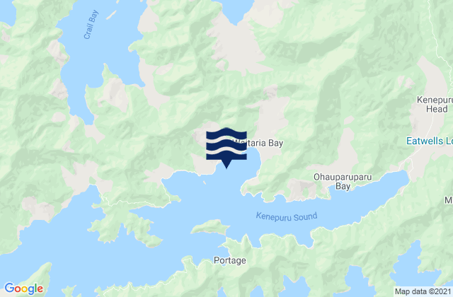 Mapa de mareas Waitaria Bay, New Zealand