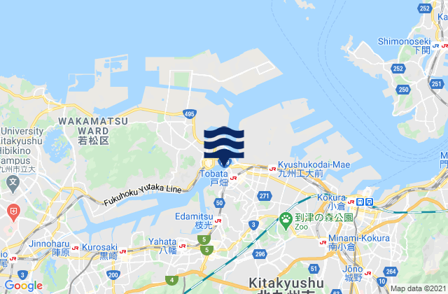 Mapa de mareas Wakamatu (Kanmon), Japan