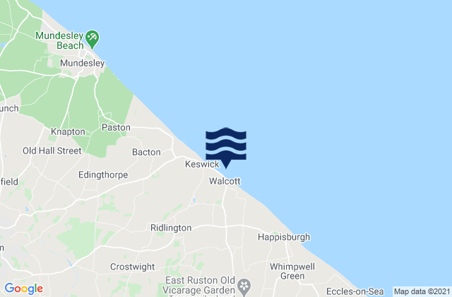 Mapa de mareas Walcott Beach, United Kingdom